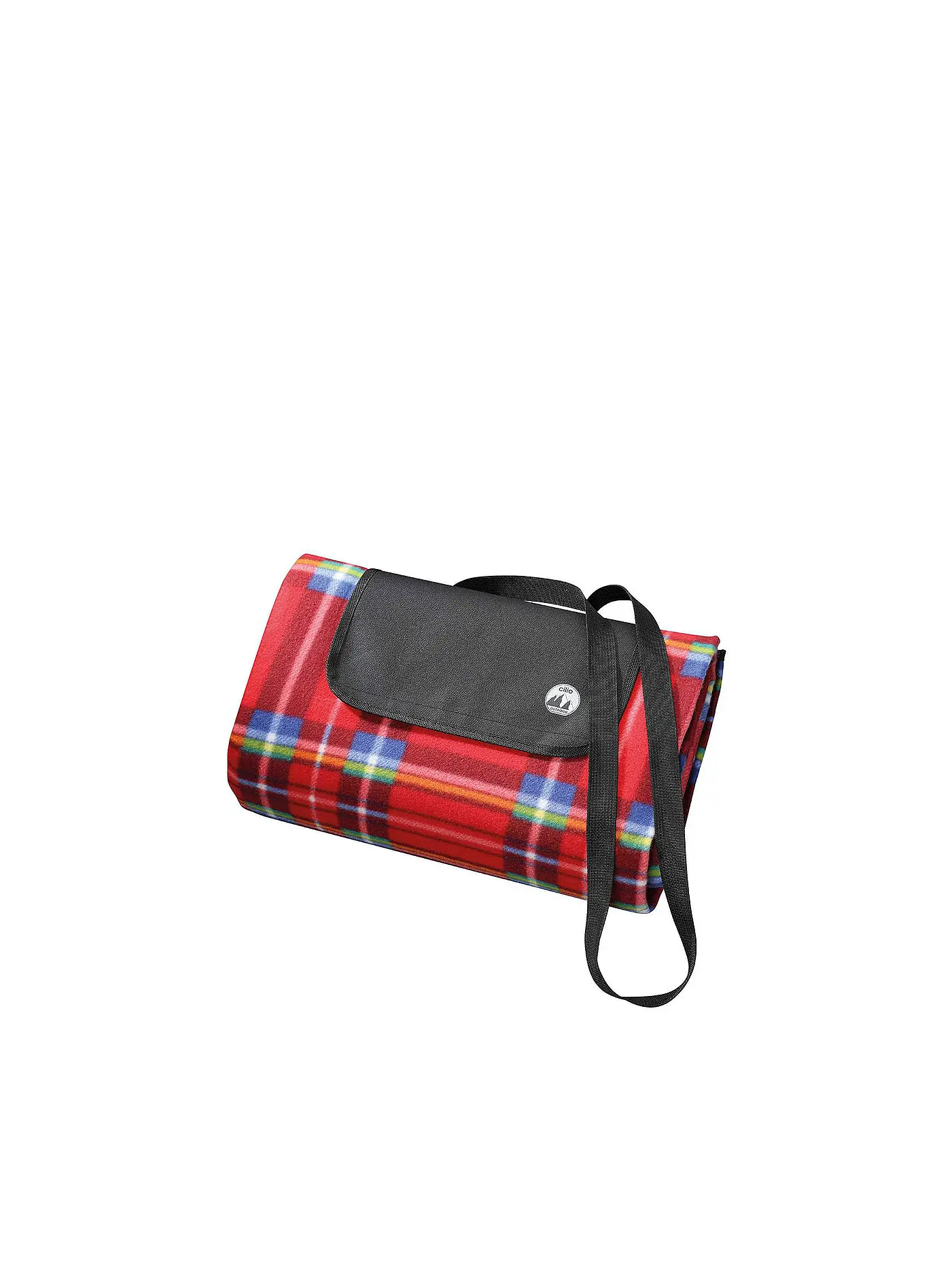 CILIO | Picknickdecke "Beach" 200x200cm (Beige) | rot